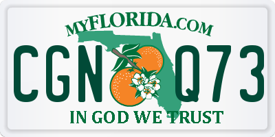 FL license plate CGNQ73