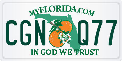 FL license plate CGNQ77