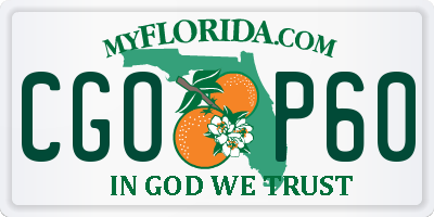 FL license plate CGOP60
