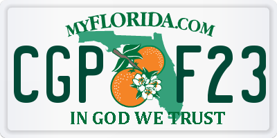 FL license plate CGPF23