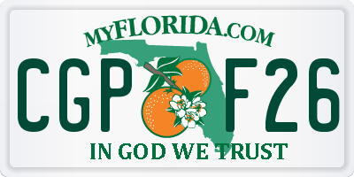 FL license plate CGPF26