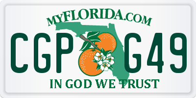FL license plate CGPG49