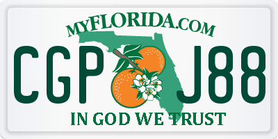 FL license plate CGPJ88