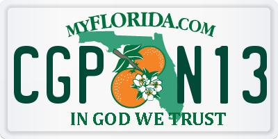 FL license plate CGPN13