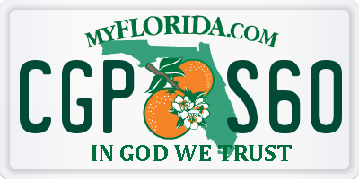 FL license plate CGPS60