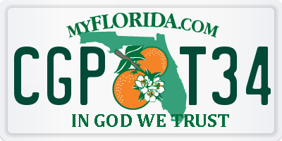 FL license plate CGPT34