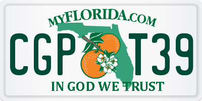 FL license plate CGPT39