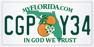 FL license plate CGPY34