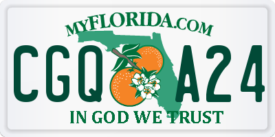 FL license plate CGQA24