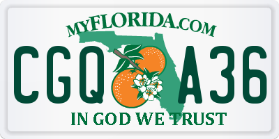 FL license plate CGQA36