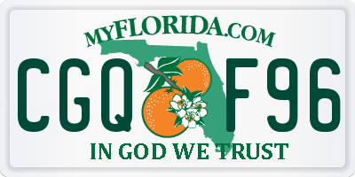 FL license plate CGQF96