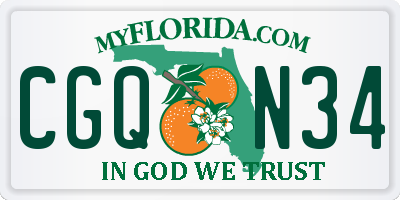 FL license plate CGQN34