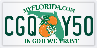 FL license plate CGQY50