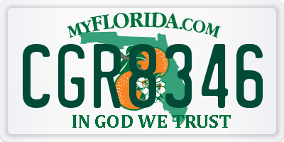 FL license plate CGR8346