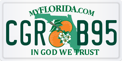 FL license plate CGRB95