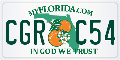 FL license plate CGRC54