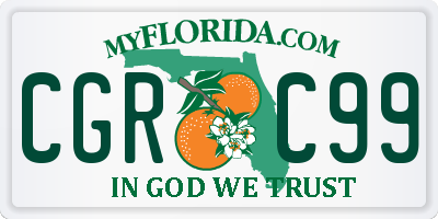 FL license plate CGRC99