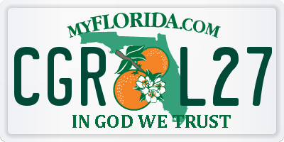FL license plate CGRL27