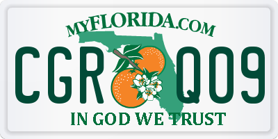 FL license plate CGRQ09