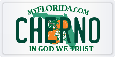 FL license plate CHERNO