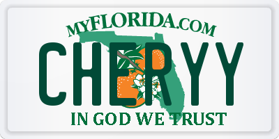 FL license plate CHERYY