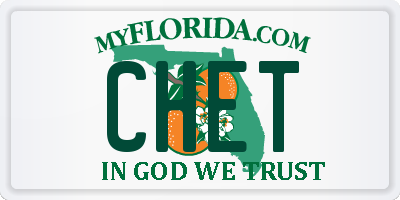 FL license plate CHET