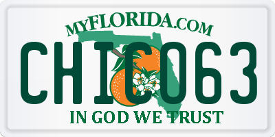 FL license plate CHICO63