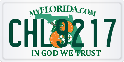 FL license plate CHL9217