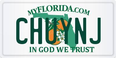 FL license plate CHUYNJ