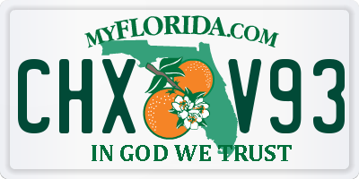 FL license plate CHXV93