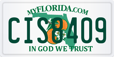 FL license plate CIS8409