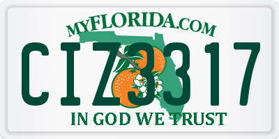 FL license plate CIZ3317