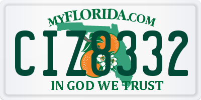 FL license plate CIZ8332