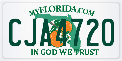 FL license plate CJA4720