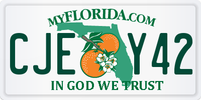 FL license plate CJEY42