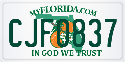 FL license plate CJF0837