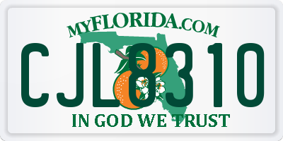 FL license plate CJL8310