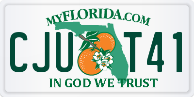 FL license plate CJUT41