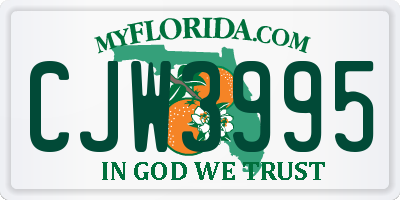 FL license plate CJW3995