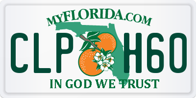 FL license plate CLPH60