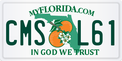 FL license plate CMSL61