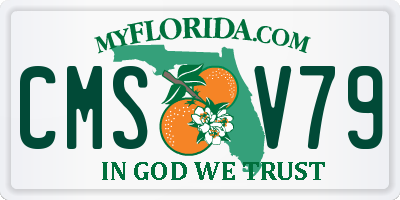 FL license plate CMSV79