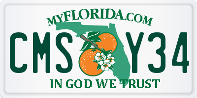 FL license plate CMSY34