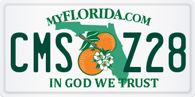 FL license plate CMSZ28