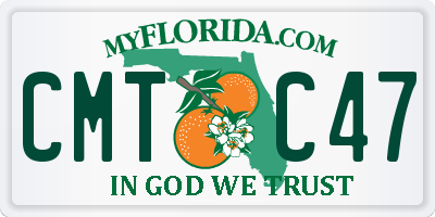 FL license plate CMTC47