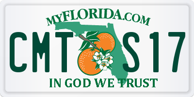 FL license plate CMTS17