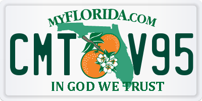 FL license plate CMTV95