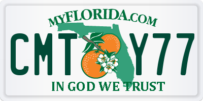 FL license plate CMTY77