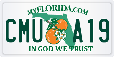 FL license plate CMUA19
