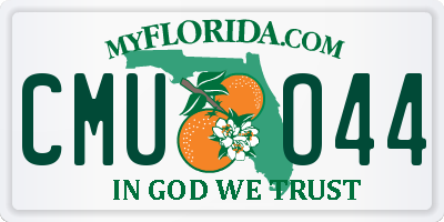FL license plate CMUO44
